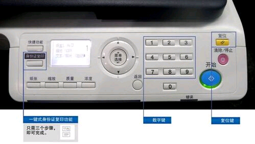 柯尼卡美能達185e復(fù)印機的操作面板